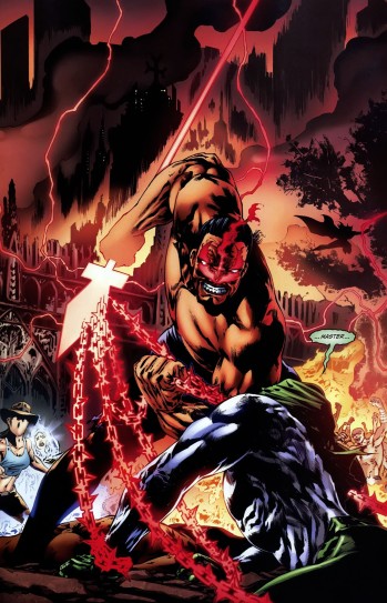 The Spectre at the mercy of Vandal Savage as Cain - Final Crisis: Revelations #3, DC Comics
